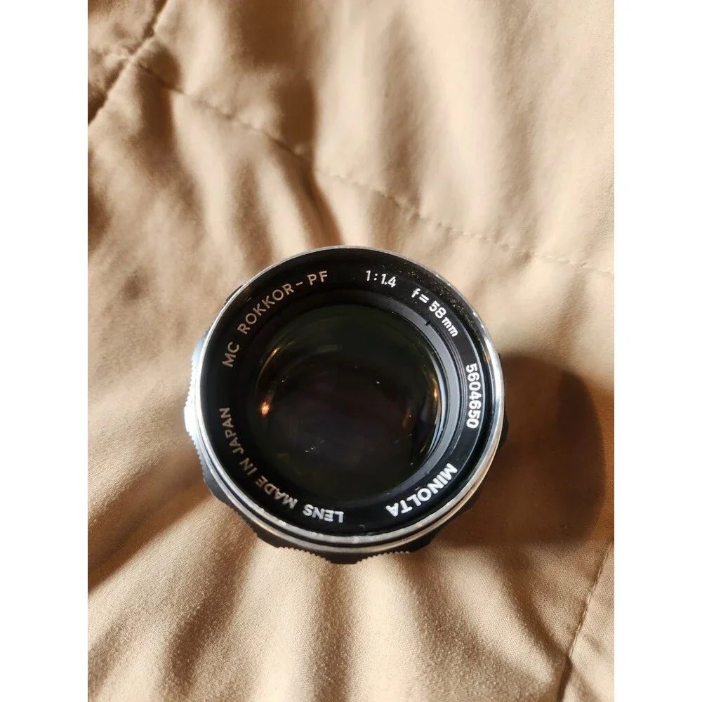 Minolta MC Rokkor-PF 58mm f/1.4 Manual Focus Prime Lens - Clean, Vintage MC II